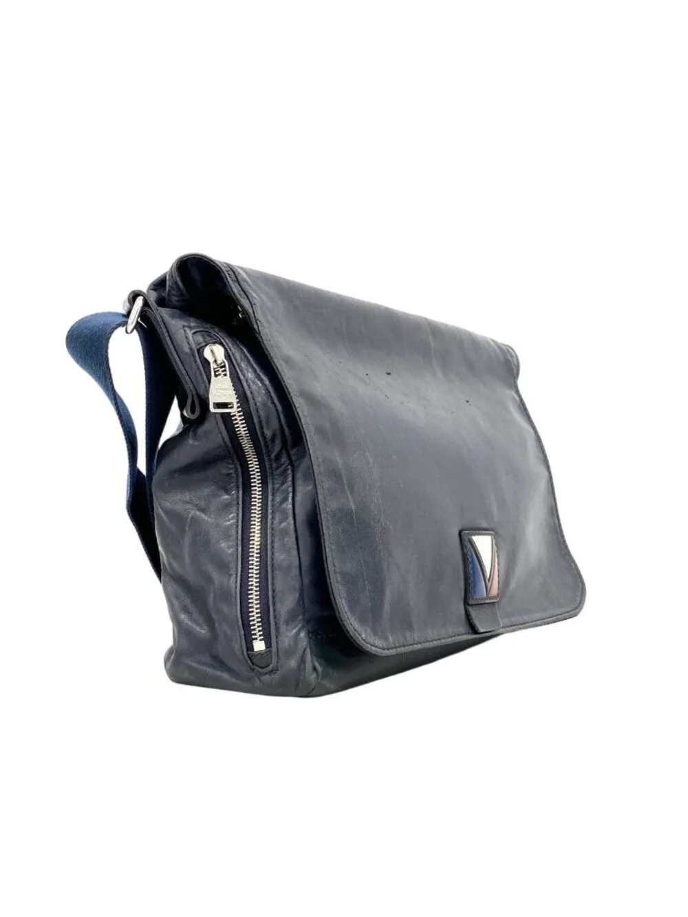 ★SOLD★ Louis Vuitton Shoulder Bag Line Cross Navy - Picture 2 of 10